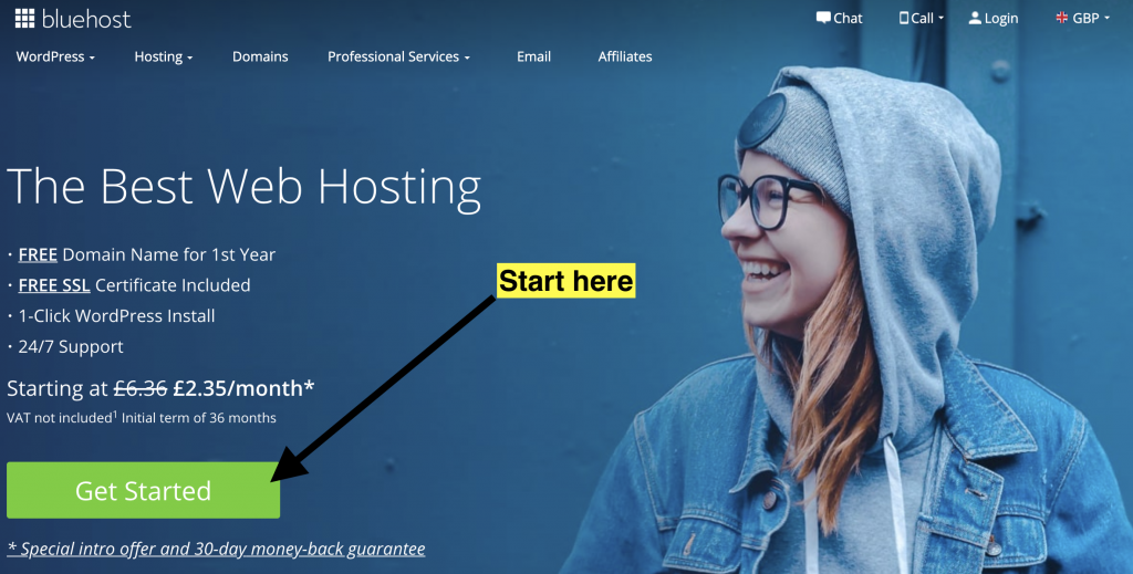 how to start a blog money making on bluehost